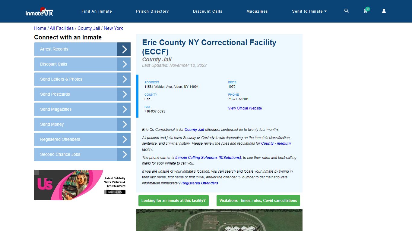 Erie County NY Correctional Facility (ECCF) - Inmate Locator - Alden, NY